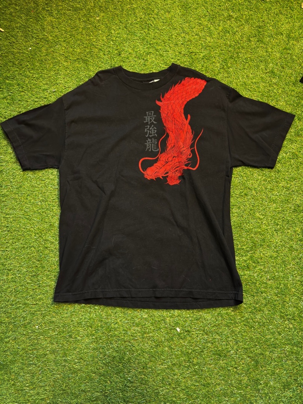 Top Heavy Black Dragon graphic tee